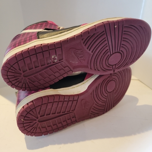 Rare Nike Dunk High 7y Women's 8.5 380648-008 Black/White-Desert Pink - Picture 6 of 7